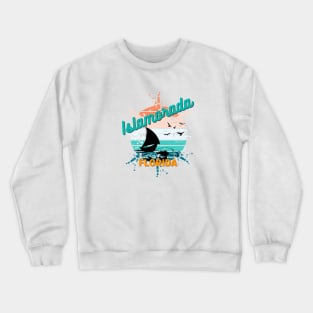 Islamorada Florida Retro Vintage Exploding Sunset Crewneck Sweatshirt